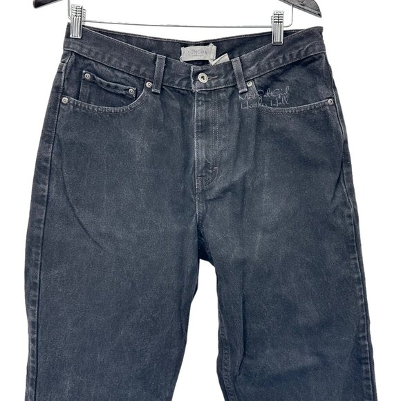 Sonoma Goods for Life Straight Fit Black Wash Denim Jeans 32 X 27 - Picture 2 of 7
